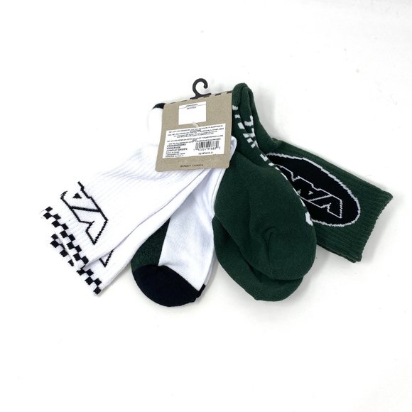 Vans Men's Size Skateboarding Black White 2 Pack Socks VN0A5HG9ZR5 - Picture 3 of 4